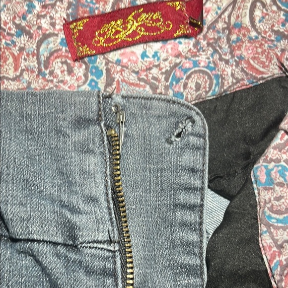 Blue Jean Shorts with Tailored Fit and Dark Wash - Picture 5 of 8